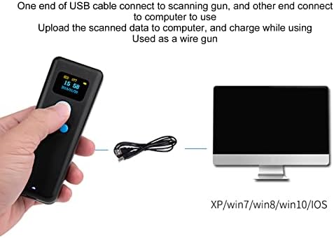 3 во 1 скенер за баркодови, безжичен читач на USB ленти, со 300 по брзина на декодирање на ДИК и длабочина на полето за скенирање од 30-600м, два режими на поставување