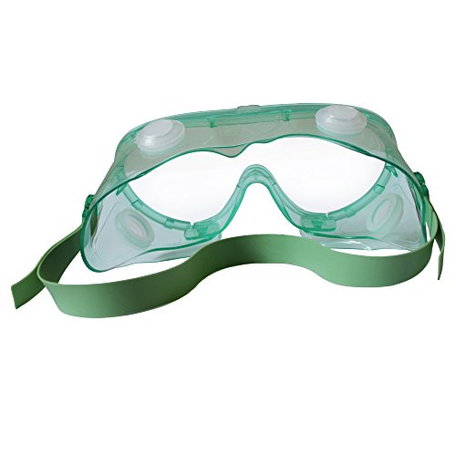 Kleenguard V80 Monogoggle 211 Goggle Заштита, компатибилен со респиратор, анти-магла чисти леќи, зелена рамка
