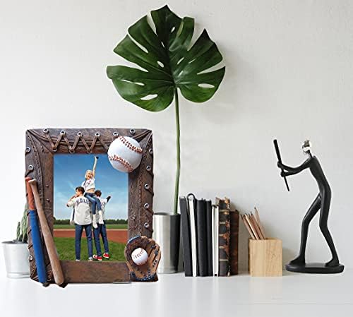 Луа модна рачно изработена фото рамка 3Д Бејзбол спортска рамка роденденски подароци за мажи, жени, спортисти, тренери, тимови