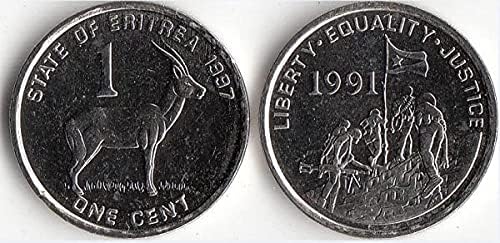 Африка Нова Африка Нова Еритреја 1 Точка Монета 1991 Издание Странски Монета Подарок Колекција Бурунди 4 Збир На Монети Во Монета Во Собата На