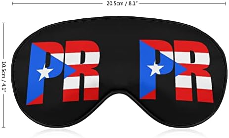 Смешно знаме на Порто Рикан, мека маска за спиење за очи за спиење за слепите совршени блокови светлина со прилагодлива лента