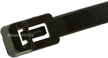Monoprice ослободен кабел вратоврска 6 инчи 50 bs, 100 парчиња/пакет - црна