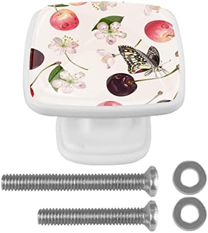 Пакет Tbouobt 4 - Копчиња за хардвер, копчиња за плакари и фиоки, рачки за фустани на фармата, цртани филмови пролетни девојки и цвет