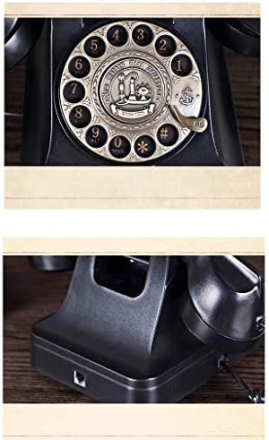 Walnuta Retro Vintage Telephone Dial Plate Antique Tefhines Desk Findline Телефон со месец/за канцеларија домашна дневна соба декор, прекрасен