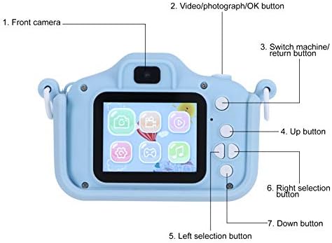 Дигитална камера на Салалис деца, 20MP со висока дефиниција со двојна снимка, USB полнење со 4 видови на ефекти на филтрирање за деца за