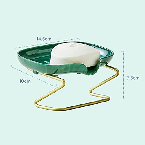 SONGBIRDTH SOAP TRAY Автоматско наводнување Лесно за чистење на корисни минималистички водопади сапун кутија светло зелена