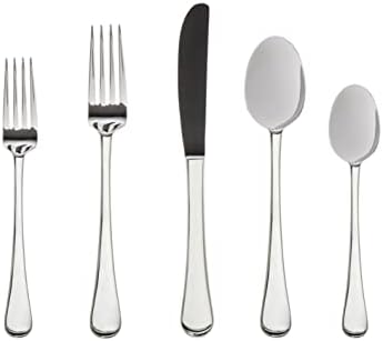 Godinger 20 Piection Flatware Set со 2 вилушки, 2 лажици и нож, 18/0 огледало од не'рѓосувачки челик, сет од 4