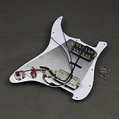 Felor 4ply Brown Tortoise Shell натоварена пикгард HH со Alnico 5 Humbucker Set Prewired Guitar Pickguard Fit Strat Guitar Part