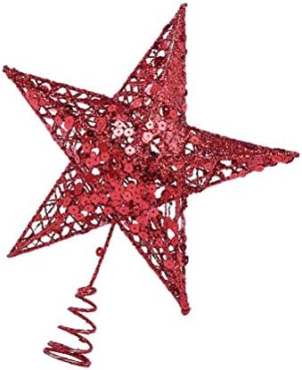 Купидон Дрво Топер Петкратни Ѕвезда Украси Новогодишна Елка Ѕвезда Божиќ Украси Со Палета Црвени Украси За Домашна Ѕвезда Дрво Топер