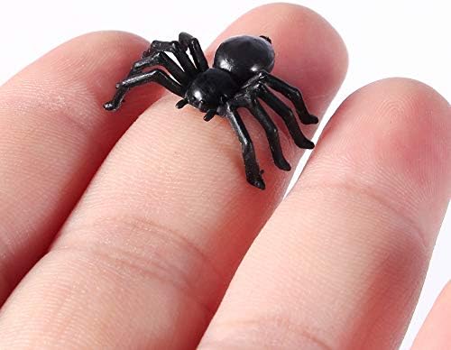 ПЛПЛААОО СВЕДЕРИ ДЕКОРАЦИИ ЗА Ноќта на вештерките, 50 парчиња 2см пластичен пајак мини лажен пајак, пајак играчка шега, реален пајак