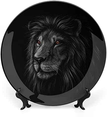 Портрет на лавовска глава керамичка коска Кина Декоративни плочи со штанд виси украси за вечера
