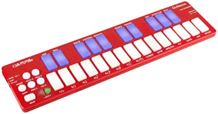Кит Мекмилен Инструменти Qunexus Red | 25 Key USB MIDI MPE Компатибилен контролер на тастатурата LED, 3-патеки за чекори/Arpeggiator со полифоничен Aftertouch и избирање на модулација за нот?