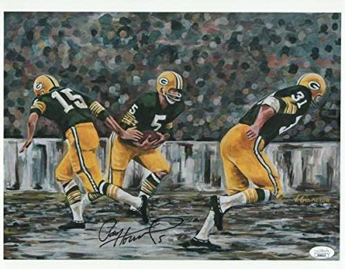 Пол Хорнунг потпиша автограмиран 11x14 Photo Packers Litho Collage JSA VV99315 - Автограмирани НФЛ фотографии