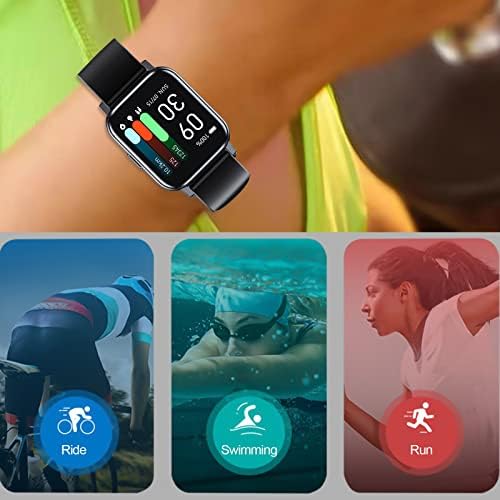 Delarsy Smart Watch Целосен допирен водоотпорен чувар на часовници на отворено спортски часовници фитнес смарт часовник за Android, за iOS