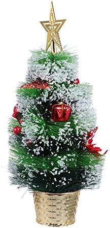 Pretyzoom 3 парчиња Топер забава Снегулка за украсување мини дрво минијатурна игла замрзнат цвет подарок вештачки таблети бери топови Подарок за домашен центар на дома