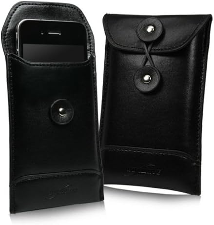 Case Boxwave Case за ZTE Mobile Hotspot - Неро кожен плик, кожен филт за стилови на паричник за ZTE Mobile Hotspot