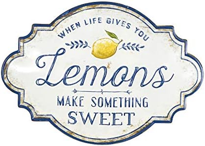 Креативниот ко-оп живот ви дава лимони Направете нешто сладок метален wallиден декор, бел за кујна