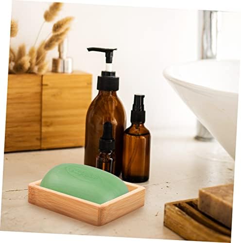 Хемотон 2 парчиња кутии Дрвена сапун кутија Дрвена сапуница сапун сапун сапун Дрво сапун држач дрвен сапун мијалник мијалник за сунѓери за