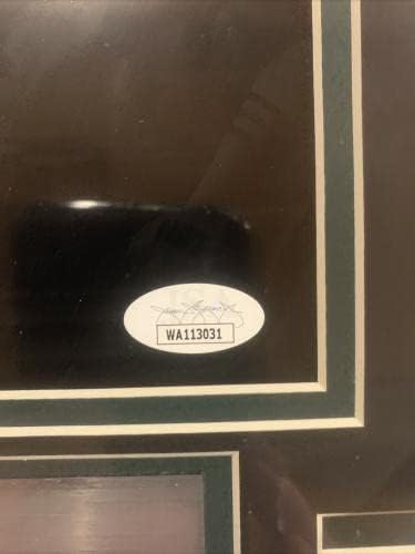 Брендон Греам Автограм потпиша „Eagles Super Bowl Strip Sack“ 8x10 Rramed JSA - Автограмирани фотографии од НФЛ