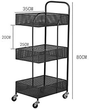 TOMYEUS Multifunction 3-слојната количка за складирање на подот со решетки за складирање на полици за складирање