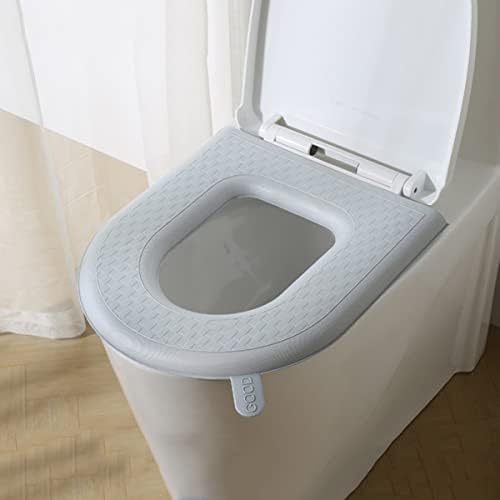 Покривка на седиштето на тоалетот Wdopen EVA, тоалетното седиште за тоалети со рачка тоалетно капаче, преносен преносен тоалетен капак водоотпорен Ева мека подлога сам
