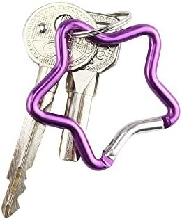 SWATOM Aluminum Star Shape Carabiner Clip Spring Snap Hook Kyyring Carabiners Keychain на клучеви на отворено додатоци