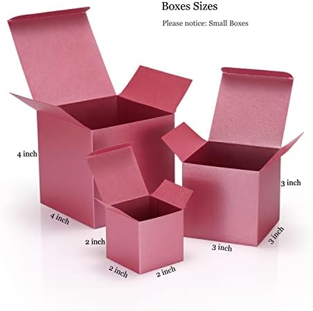 Quitidian 36pcs сјајни бисерни кутии за подароци за хартија со капаци 4x4x4 инчи