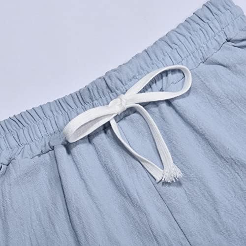 Печати Бермуда шорцеви женски колено должина летни обични шорцеви со дрес со длабоки џебови дневни долги шорцеви