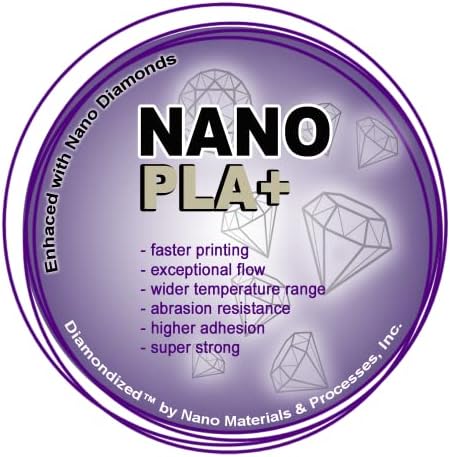 IIIDMAX NANO PLA+ 3D Филамент за печатач - Подобрено со нано дијаманти - талент за затегнување, бесплатно затнување, 1,75мм, димензионална