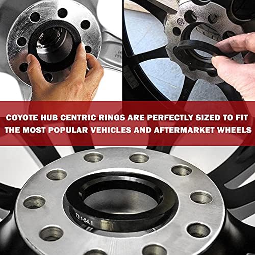 Делови за додатоци на тркала сет од 4 центричен ринг 72,56мм ОД до 66,1мм центар за метал, метал