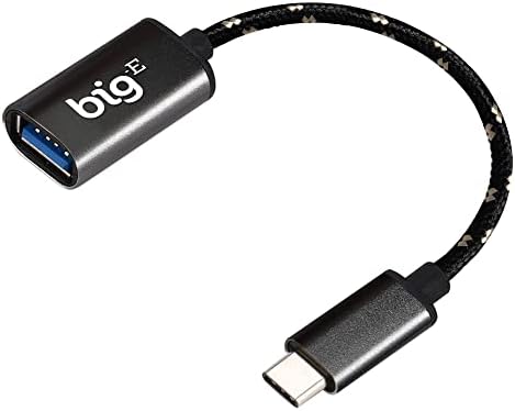 Big-E USB C до USB 3.0 Femaleенски OTG адаптер компатибилен со вашиот Motorola One Fusion+ за Full USB на Go Bripted Thunderbolt 3 на конекторот