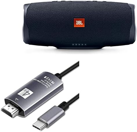 BoxWave Кабел Компатибилен Со JBL Полнење 4-SmartDisplay Кабел-USB Тип-C ДО HDMI, USB C/HDMI Кабел ЗА JBL Полнење 4-Џет Црна