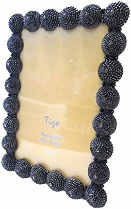 Tizo 4 x 6 рамка со накит со црн камен, направена во Италија
