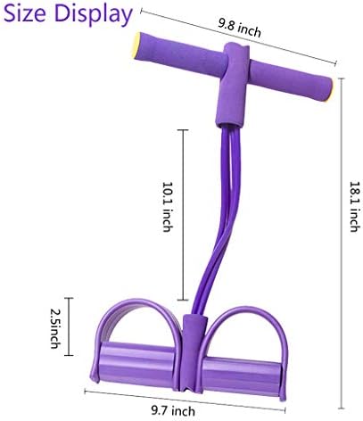Pinkdeer 4-цевка за отпорност на педали за стапала за стапала, поставете го јажето влечење на домашна јога еластична фитнес опрема