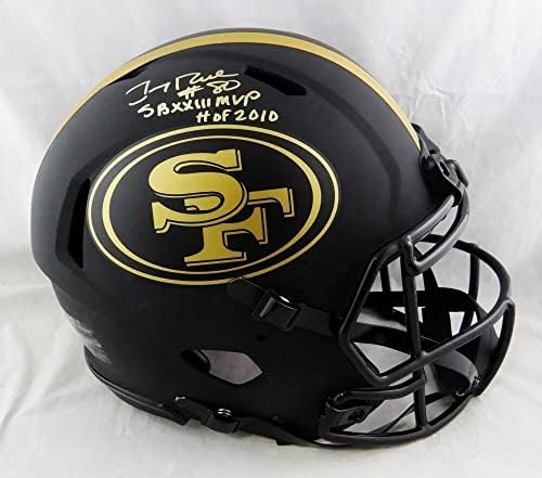 Џери Рајс Потпиша 49ers F/S Брзина На Затемнување автентичен Шлем w/2 Insc-BA W Автограм Нфл Шлемови