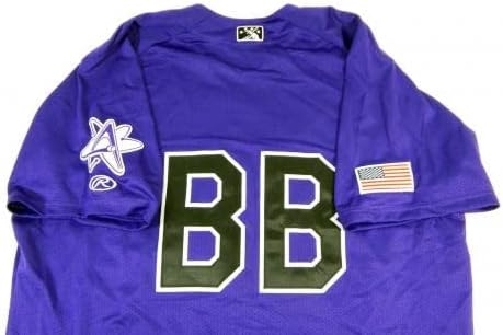 Albuquerque Isotopes Bat Boy #BB игра користена виолетова маичка 52 DP12378 - Игра користена МЛБ дресови