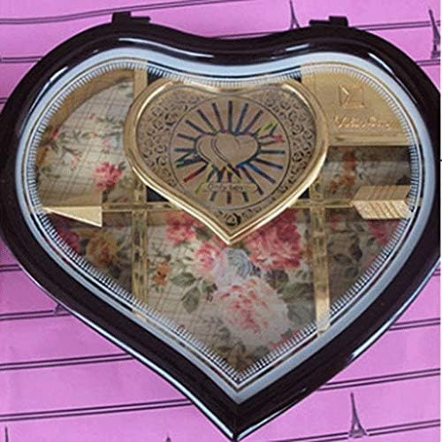 Gkmjki Girl Balllet Music Box Rotation Rocation Heart во форма на срце, музичка кутија Домашна маса декорација за подароци часовници