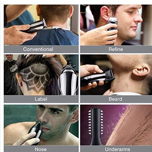WPYYI Професионални Мажи Електрична Машинка за Коса 6 во 1 Мултифункционална Машина За Сечење Коса На Полнење Тример За Коса За Брада