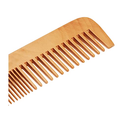 Широк заб дрвен чешел природно дрва затегнување за влажна или сува коса спречува алатка за статирање и статичко стилизирање и затнување