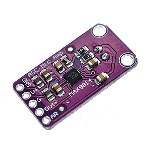 MAX9814 MICROPHONE AGC MODULE MODULE AUTO GAIN CONTROL Погоден за Arduino програмибилен напад и сооднос на ослободување на ниско ниво