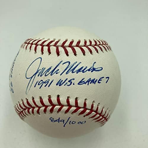 Џек Морис Потпиша Многу Впишан СТАТИСТИКА 1991 Светската Серија Бејзбол игра 7 МЛБ-Автограм Бејзбол