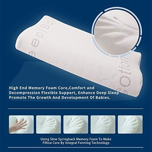 Наука за спиење Ергономска рамна перница меморија за пена контура перница за подобра поддршка на грлото на матката со органска памучна