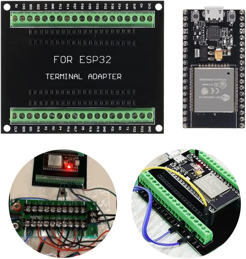Adeept 2PCS ESP32 Breakout Board GPIO 1 во 2 компатибилен со 38 пина ESP32S ESP32 Development Board ESP-WORT-32