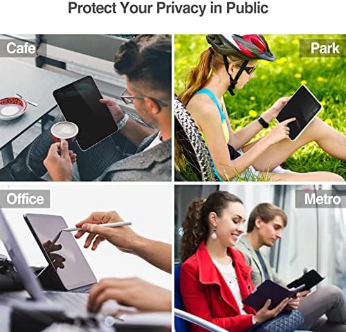 Procase iPad Mini 6 Precate Precater Tempered Glass пакет со 360 степени 4-насочен заштитник на екранот за приватност против приватност