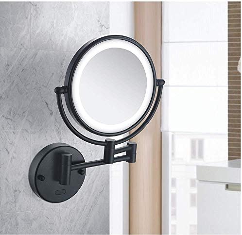 Lianxiao - Wallидни монтирање на шминка огледала Зголемувачки двострана бања за бричење на бањата козметичко огледало човечко тело
