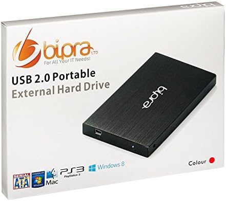 Бипра 2.5 Инчен Надворешен Хард Диск Пренослив USB 2.0-Црвено-FAT32