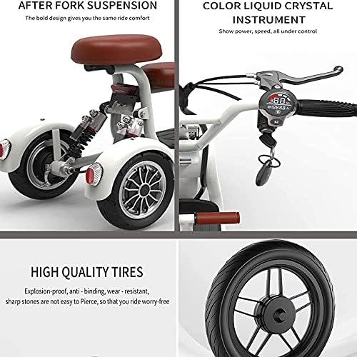 Модна преносна инвалидска количка за склопување на скутер за мобилност Електричен скутер со 3 тркала за мобилност за возрасни и деца преносни