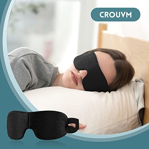 Crouvm пакет од 30 маски за очи за еднократна употреба за мажи за мажи, слепење на маска за очи за очи за спиење, маска за ноќно спиење,