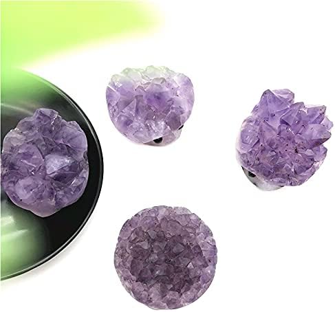 Ertiujg Husong312 1pc Природна убава аметист кварц кристална кластерска еж рачна врежана животинска природна камења и минерали кристал