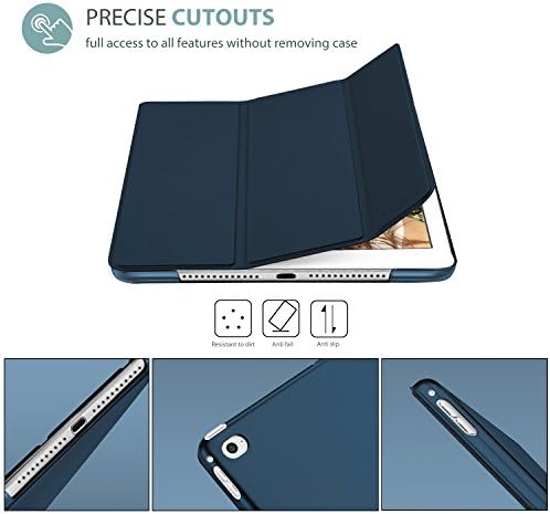 Procase iPad Mini 4 Case - Ultra Slim Lightweight Stand Case со проucирен замрзнат назад паметен капак за 2015 година Apple iPad Mini 4 -